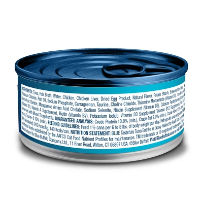 Blue Buffalo Tastefuls Natural Flaked Wet Cat Food With Tuna Entrée In Gravy - 5.5oz 1 Blue Buffalo Tastefuls Natural Flaked Wet Cat Food With Tuna Entrée In Gravy - 5.5oz