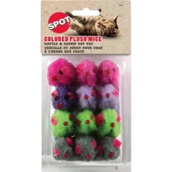 Spot Plush Mice Rattle & Catnip - 12 Count