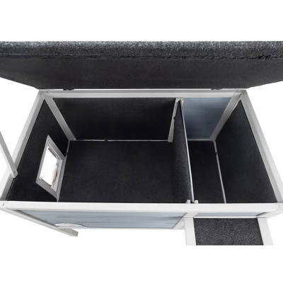 Sevobal Pet Crates And Houses, High Leg Warm Cat House With Weatherproof Roof, Durable Crate For Outdoor Or Indoor, Gray, 35.4"*21.6"*32.3" 2 Sevobal Pet Crates And Houses, High Leg Warm Cat House With Weatherproof Roof, Durable Crate For Outdoor Or Indoor, Gray, 35.4"*21.6"*32.3" - Image 2