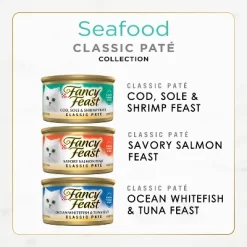 Purina Fancy Feast Classic Paté Gourmet Tuna, Fish, Shrimp And Salmon Flavor Variety Pack Wet Cat Food - 3oz/12ct 14 Purina Fancy Feast Classic Paté Gourmet Tuna, Fish, Shrimp And Salmon Flavor Variety Pack Wet Cat Food - 3oz/12ct -BlueBuffalo Sales Store GUEST 59e7e1f0 2fd4 4888 b586 e5729b4dbdf7