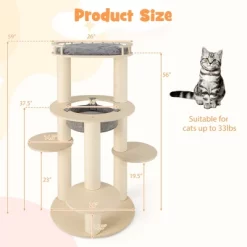 Tangkula 6-level Wooden Cat Tree W/ Padded Perch Non-woven Hammock Scratching Posts 17 Tangkula 6-level Wooden Cat Tree W/ Padded Perch Non-woven Hammock Scratching Posts -BlueBuffalo Sales Store GUEST 5a5d2673 97b9 40ad 98c7 6911fe9fa366