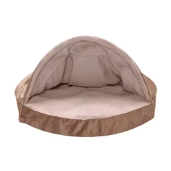 FurHaven Wave Fur & Velvet Snuggery Gel Top Foam Dog Bed