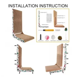 Christmas L-shaped Cat Scratching Board, 23.6-inch L-shaped Cat Scratching Pad Wall-mounted, Cat Scratching Paperboard With Ball Toys