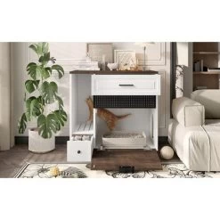 Bella Depot Indoor Hidden Cat Litter Box Furniture With 2 Drawers And Door -BlueBuffalo Sales Store GUEST 5bec2d34 3702 42be 9d2d 6ef7438e5e12