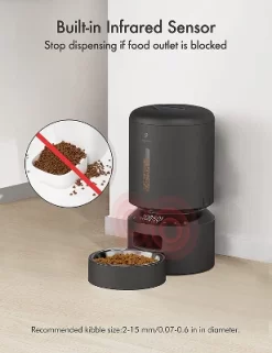 PETLIBRO Automatic Cat Feeder, Pet Dry Food Dispenser Triple Preservation & Stainless Steel Bowl, Small/Medium Pets - 3L -BlueBuffalo Sales Store GUEST 5c82283e d9cf 412a a30f 081a619ddf2a