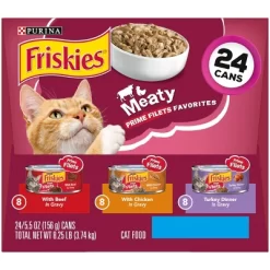Purina Friskies Meaty Prime Filets Favorites With Chicken, Beef And Turkey Flavor Wet Cat Food - 5.5oz/24ct Variety Pack -BlueBuffalo Sales Store GUEST 5ce5ea24 850c 413d ba35 dc8d99e37851