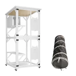 APRILSOUL Outdoor Cat Enclosure On Wheels, Large 71" Cats Patio House Of Wooden, 4 Tiers Indoor Kitten Cage With Resting Box, Removable Wood Bottom -BlueBuffalo Sales Store GUEST 5d19d3ef 7132 4496 bdc0 f244d9a94667