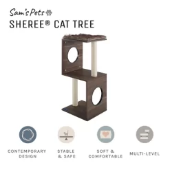 Sam's Pets Sheree 34" Cat Tree In Dark Brown -BlueBuffalo Sales Store GUEST 5d56e09d 0b68 4a30 afdf fc2bbb876c4a