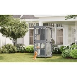 68" Large Wooden Cat Cage With Roof, Multi-Level Cat House With 4 Platforms, Hammock & Scratching Post -BlueBuffalo Sales Store GUEST 5e198343 5e3d 40ac 8f57 70b1e29bce09