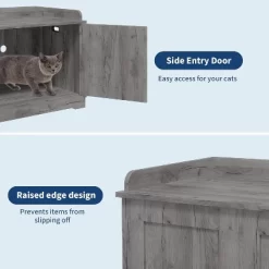 Cat Litter Box Enclosure Hidden Litter Box Cabinet With Wooden Barn Door, End Table Style Indoor Cat House Fits Most Litter Boxes -BlueBuffalo Sales Store GUEST 5e2d00e1 82c5 4044 bf19 0201e811d323 1