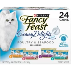 Purina Fancy Feast Creamy Delights Chicken And Seafood Flavor Collection Variety Pack Wet Cat Food - 24pk -BlueBuffalo Sales Store GUEST 5ebdf9af 44c5 434d a624 1ad117cd9446