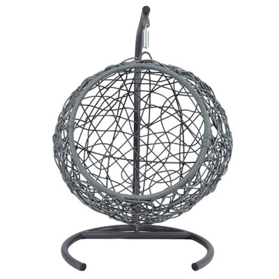 Cesicia Gray Cat Swing Bed With Stand & Cushion, Rattan Wicker Swing Chair, Hanging Swinging Cat Bed For Cats, Small Dogs, And Small Animals 7 Cesicia Gray Cat Swing Bed With Stand & Cushion, Rattan Wicker Swing Chair, Hanging Swinging Cat Bed For Cats, Small Dogs, And Small Animals - Image 7