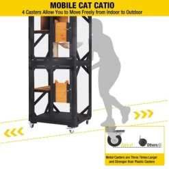 Aivituvin Medium Wooden Outdoor Cat Catio With Wheels| Connecting With Window-AIR22-M -BlueBuffalo Sales Store GUEST 60668a0f 99f7 433e 9209 7e8f7ebffc7f