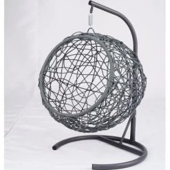 DOMETOUR Cat Swing Bed With Stand & Cushion, Rattan Wicker Appearance, Indoor Hanging Swinging Cat Bed For Cats, Small Dogs, And Small Animals Gray -BlueBuffalo Sales Store GUEST 60bdbf70 b377 471f b710 8cda95fd986f