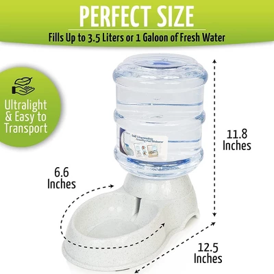 Zone Tech Self-Dispensing Pet Waterer - Premium Quality Durable Self-Dispensing Gravity 3.7 Liters Pet Waterer