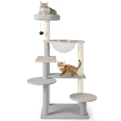 Tangkula Modern Cat Tree 44 Inch Multi-level Cat Tower W/ Removable Padded Top Perch -BlueBuffalo Sales Store GUEST 6129fa25 ac7f 4448 b13f e765104af84a
