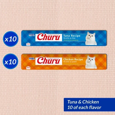 Inaba Churu Tuna And Chicken Flavor Variety Pack Lickable Cat Treats - 10oz/20ct 2 Inaba Churu Tuna And Chicken Flavor Variety Pack Lickable Cat Treats - 10oz/20ct - Image 2