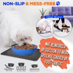 SereneLife 2-in-1 Interlocking Pet Bowl & Mat (SLTDG66) - Non-Slip, Mess-Free Feeding Solution -BlueBuffalo Sales Store GUEST 627a86be fd28 44f4 bfb7 0ccc2e5ecda1