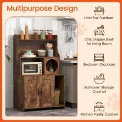 Tangkula Large Wooden Cat Litter Box Enclosure W/ Storage Shelves Condo End Table -BlueBuffalo Sales Store GUEST 628db923 81d7 45a1 941a e3234fbdf735