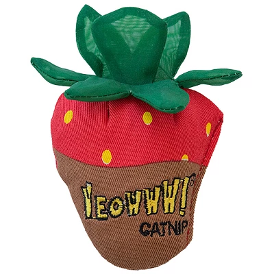 Yeowww! Catnip Strawberry Cat Toys - Chocolate 1 Yeowww! Catnip Strawberry Cat Toys - Chocolate