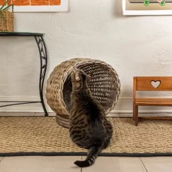 Socket Dome Bohemian Handwoven Rattan Cat Bed With Machine-Washable Cushion -BlueBuffalo Sales Store GUEST 6317ad30 8971 4797 8a65 43b4fb8a210d