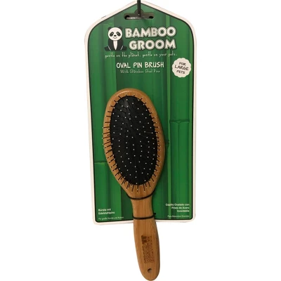 Bamboo Groom Oval Pin Brush (Large) 1 Bamboo Groom Oval Pin Brush (Large)