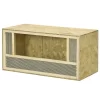 Resenkos Wooden Reptile Terrarium With Sliding Door For Chameleon, Lizard, Snake, Frog, Turtle Beige