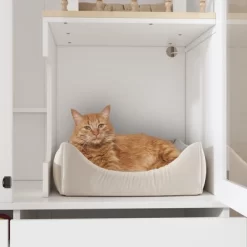 FUFU&GAGA White Multifunctional Pet Furniture Cat Cabinet With Cat Climbing Shelf Design, Creating A Comfortable Paradise And Tidy Home For Cats -BlueBuffalo Sales Store GUEST 640bb8bc 62be 4262 823b e8c2f72b643f