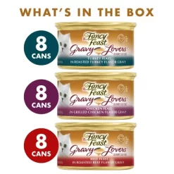 Purina Fancy Feast Gravy Lovers Poultry With Chicken And Turkey & Beef Collection Gourmet Wet Cat Food - 3oz/24ct Variety Pack -BlueBuffalo Sales Store GUEST 646a8d02 8acf 44c7 8a89 6685210b9479