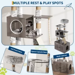 66.9in Cat Tree Tower With Litter Box Enclosure Condo With Perch & Scratching Posts, Plush Nest, Multi-Tier Play & Rest -BlueBuffalo Sales Store GUEST 64d611a8 46e6 4e88 999e 7bbf8814789f