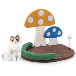 Tangkula Mushroom Cat Bed For Indoor Cats W/ Comfy Napping Bed Sisal Scratching Board 18 Tangkula Mushroom Cat Bed For Indoor Cats W/ Comfy Napping Bed Sisal Scratching Board -BlueBuffalo Sales Store GUEST 6513b156 370a 435b a733 983f2c7329b3