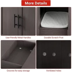 Double Cage Cat Litter Box Enclosure Furniture – Hidden Wooden Enclosed House For 2 Cats, 55" L X 17.7" W X 22.5" H – Discreet Odor-Control Design 16 Double Cage Cat Litter Box Enclosure Furniture – Hidden Wooden Enclosed House For 2 Cats, 55" L X 17.7" W X 22.5" H – Discreet Odor-Control Design -BlueBuffalo Sales Store GUEST 65adb885 ef16 436e bb2c ddb2b52609b4