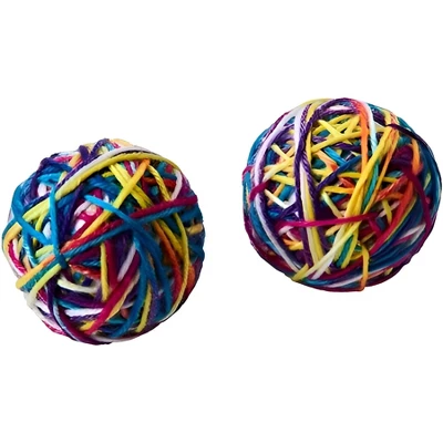 ETHICAL/SPOT Sew Much Fun Yarn Ball Cat Toys - 2.5" (2pk) 4 ETHICAL/SPOT Sew Much Fun Yarn Ball Cat Toys - 2.5" (2pk) - Image 4