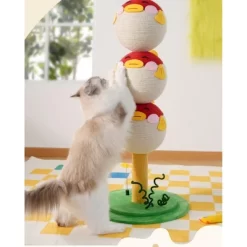 Cute Puffer Fish-Shaped Cat Climbing Frame, Three-tier Climbing Tower Indoor Cat Scratching Post Climbing Frame With Vertical Claw Interactive Cat Toy -BlueBuffalo Sales Store GUEST 664c2df6 53d7 4643 be5e fbfa228f783c