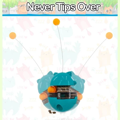 5 Star Super Deals Interactive Cat Treat Puzzle Feeder Toy - Adjustable Slow Food Dispenser With Playful Feline Ball Game & Rattle Ball Wand 3 5 Star Super Deals Interactive Cat Treat Puzzle Feeder Toy - Adjustable Slow Food Dispenser With Playful Feline Ball Game & Rattle Ball Wand - Image 3