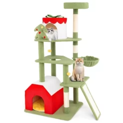 Costway 61" Tall Christmas Cat Tower W/ Sisal Scratching Posts Pet Furniture For Indoor Kittens -BlueBuffalo Sales Store GUEST 66cbd44d 31fe 4e90 a2d0 239a46cd1807