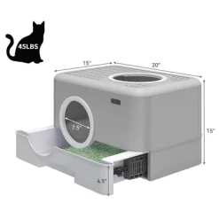 QuestaPack Large Enclosed Cat Litter Box With Lid Cover