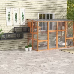 PawHut Cat Tunnel Outdoor, Wooden Cat Tube With Combinable Design, 8 Doors, 98" Cat Toys For Kitty, Puppy, Pet -BlueBuffalo Sales Store GUEST 67a48bd7 852d 45b0 920f 3a4bdcb4ff8a