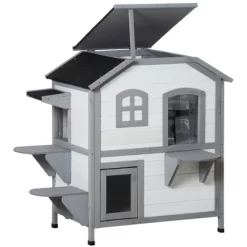 Gulches 36in H X 31in W X 22in D SkyLoft Cat House White 1 Pack Outdoor Wooden Catio Livestock Supplies Product Type -BlueBuffalo Sales Store GUEST 67bcb71c 11fe 4d26 9ff9 55d79d01f91c