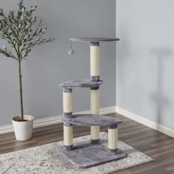Two By Two Sacramento - Gray Scratching Post Cat Furniture - 41.7 In. Tall -BlueBuffalo Sales Store GUEST 6907379a 7858 4412 8921 21fbe53a6650