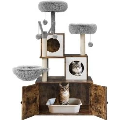 Hidden Litter Box Enclosure With Large Cat Tree 57.5 Inch 2-in-1 Modern Multi-Level Pussy Tower Condo Toilet Furniture 13 Hidden Litter Box Enclosure With Large Cat Tree 57.5 Inch 2-in-1 Modern Multi-Level Pussy Tower Condo Toilet Furniture -BlueBuffalo Sales Store GUEST 6948c803 2406 4758 8858 710b9f8c8845