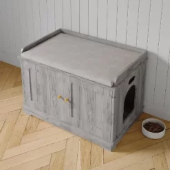 Cat Litter Box Enclosure Hidden Litter Box Cabinet With Wooden Barn Door, End Table Style Indoor Cat House Fits Most Litter Boxes -BlueBuffalo Sales Store GUEST 6975deca 9cce 4bad adef f6abb8782aae
