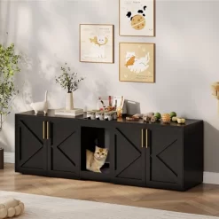 Double Cat Litter Box Enclosure, Hidden Cat Litter Box Furniture With Doors And Pads -BlueBuffalo Sales Store GUEST 69979a6d f418 4737 878e f838f95f0ca4