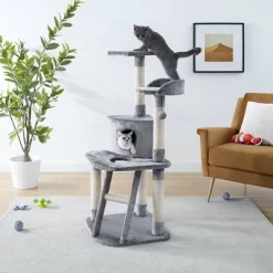 Sam's Pets Chachi 49" Cat Tree In Gray -BlueBuffalo Sales Store GUEST 6a4737d0 7842 48a2 a022 5200b70131e4