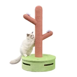 Rosa Modern Jute Cactus Cat Scratching Post With Flower Toys And Built-In Bell Toys -BlueBuffalo Sales Store GUEST 6b5b9787 a32c 43de 8c80 b494c0865ba7