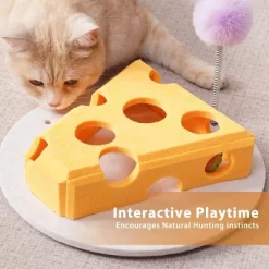 Cheese Shape Cat Toy With Track Balls And Spring Teaser – Interactive Felt Puzzle Box For Indoor Cats Anti-Slip Suction Base (Yellow) 11 Cheese Shape Cat Toy With Track Balls And Spring Teaser – Interactive Felt Puzzle Box For Indoor Cats Anti-Slip Suction Base (Yellow) -BlueBuffalo Sales Store GUEST 6bac4cd4 0bc6 41c8 aade fb51b240bb6e