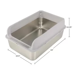 Pet Adobe Stainless Steel Cat Litter Box With Lid -BlueBuffalo Sales Store GUEST 6bd083c0 fbbc 471a 96c2 ce7dd7c973f0