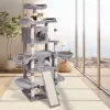 VEVOR Cat Tree For Indoor Cats, 68.5" Cat Tower With 2 Cat Condos, Sisal Scratching Post, Hammocks, Top Perches, Cat Furniture Activity Center