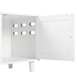 Akoasm Cabinet Furniture Style Cat Litter Box With Sisal Scratching Door-White -BlueBuffalo Sales Store GUEST 6d4b1504 a583 488d a063 a5bb76edba1c