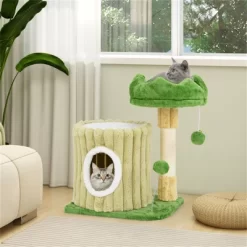 FURNIinspire Pet Tower Indoor Cat Tree Cat Tower Cozy Cat Apartment, Cat Condo With Sisal Grab Post, Shake Ball, Multicolored, 16.5"*12"*21.5" -BlueBuffalo Sales Store GUEST 6d972fde ab93 47c4 ada0 ef8f712b789b